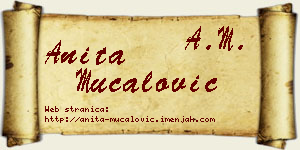 Anita Mučalović vizit kartica